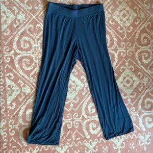 Bamboo wide leg cropped lounge pants